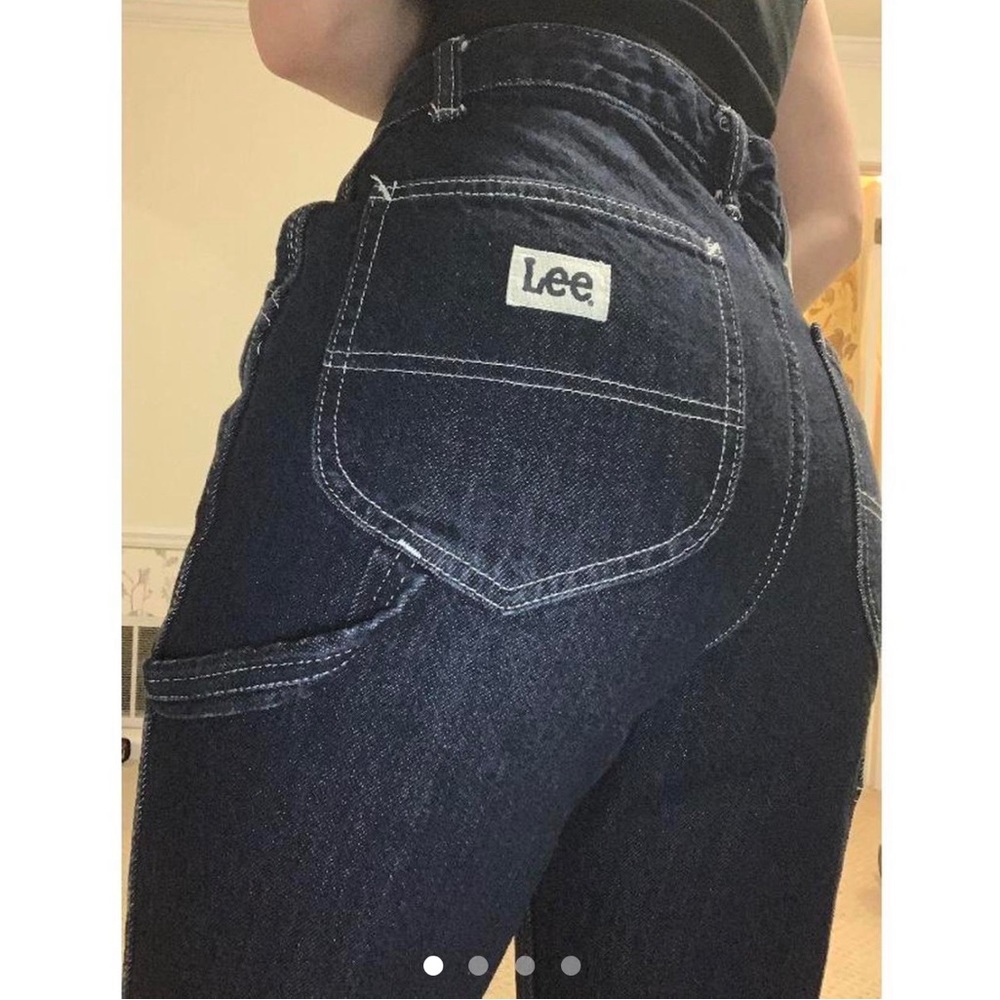 Lee’s Vintage Modern High Rise Dungaree Ankle Dark Wash Jeans